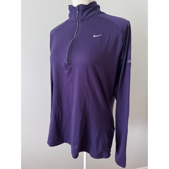 Nike Purple 1/4 Zip Long Sleeve Stretch Comfort Fit Dri-Fit‎ Sweatshirt Size XL - Picture 1 of 9
